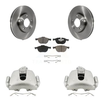Front Disc Brake Caliper Rotors And Ceramic Pads Kit For Mazda 3 Sport KC8-100067C