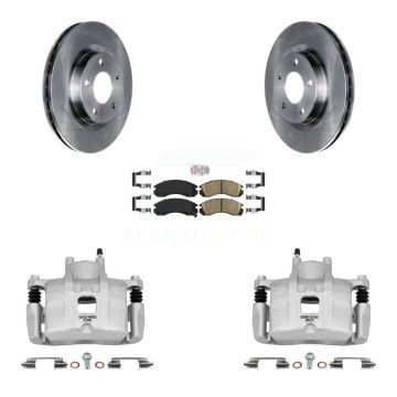 Front Disc Brake Caliper Rotors And Ceramic Pads Kit For Mitsubishi Lancer KC8-100067N