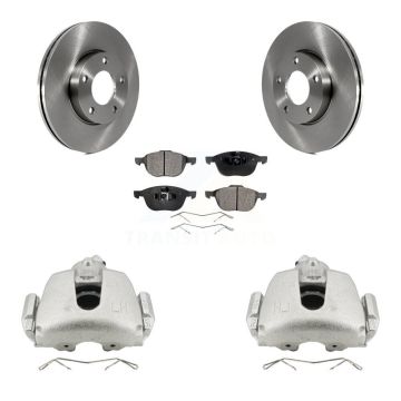 Front Disc Brake Caliper Rotors And Semi-Metallic Pads Kit For Mazda 3 Sport KC8-100067P
