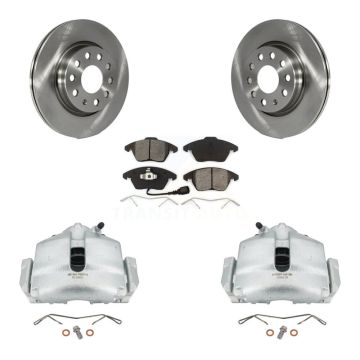 Front Disc Brake Caliper Rotors Semi-Metallic Pad Kit For Volkswagen GTI Audi A3 Quattro KC8-100070S