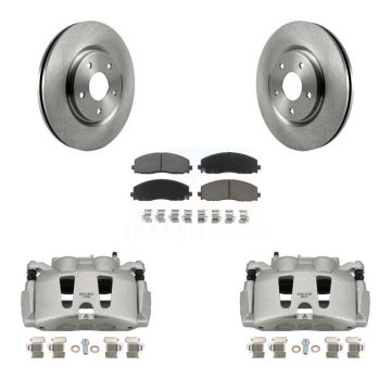 Front Disc Brake Caliper Rotor Ceramic Pad Kit For Grand Caravan Dodge Chrysler Pacifica KC8-100071C