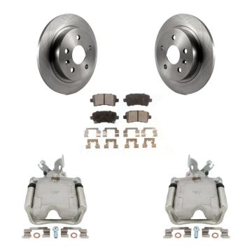 Rear Disc Brake Caliper Rotors Ceramic Pad Kit For Buick Regal LaCrosse With Solid Rotor KC8-100071T