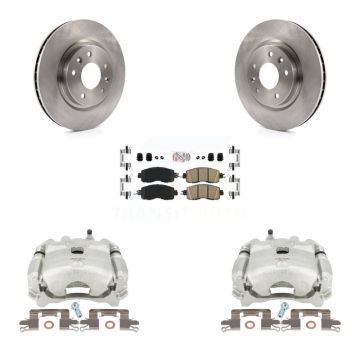 Front Disc Brake Caliper Rotors And Ceramic Pads Kit For Nissan LEAF KC8-100074N