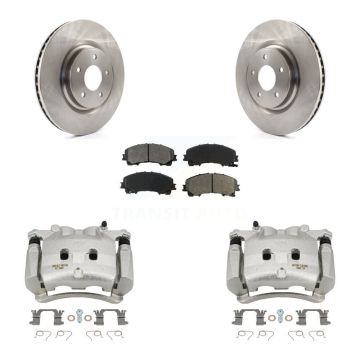 Front Disc Brake Caliper Rotors And Semi-Metallic Pads Kit For Nissan Rogue KC8-100075S