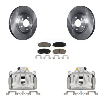 Front Disc Brake Caliper Rotor Ceramic Pad Kit For Dodge Chrysler 300 Charger Challenger KC8-100076C
