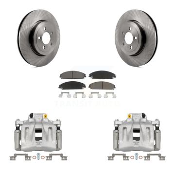 Front Disc Brake Caliper Rotor And Ceramic Pad Kit For Chrysler 300 Dodge Charger Magnum KC8-100077C