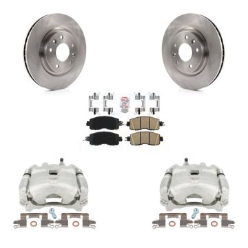 Front Disc Brake Caliper Rotors And Ceramic Pads Kit For Nissan LEAF KC8-100077N