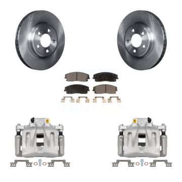 Front Brake Caliper Rotors & Semi-Metallic Pad Kit For Dodge Chrysler 300 Charger Magnum KC8-100077P