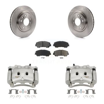 Front Brake Caliper Rotor Semi-Metallic Pad Kit For Nissan Rogue Without 3rd Row Seating KC8-100079S