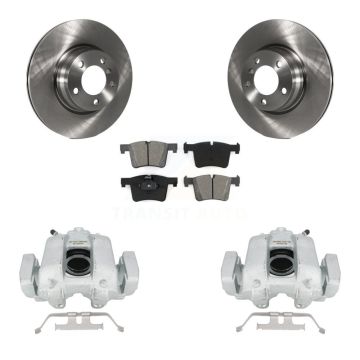 Front Disc Brake Caliper Rotors And Semi-Metallic Pads Kit For BMW 330e KC8-100081S