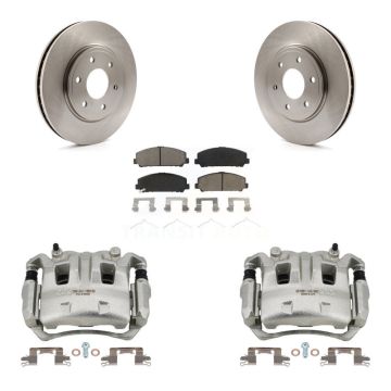 Front Disc Brake Caliper Rotors And Ceramic Pads Kit For Suzuki Equator KC8-100082C