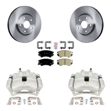 Front Brake Caliper Rotor And Semi-Metallic Pad Kit For Chevrolet Camaro LT LS with 3.6L KC8-100082N
