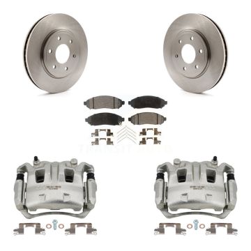 Front Disc Brake Caliper Rotors Semi-Metallic Pad Kit For Nissan Frontier Suzuki Equator KC8-100082P