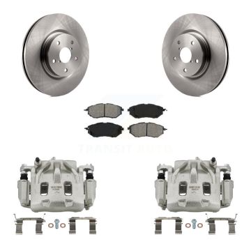 Front Brake Caliper Rotor Semi-Metallic Pad Kit For Subaru Outback WRX Legacy Tribeca B9 KC8-100082S