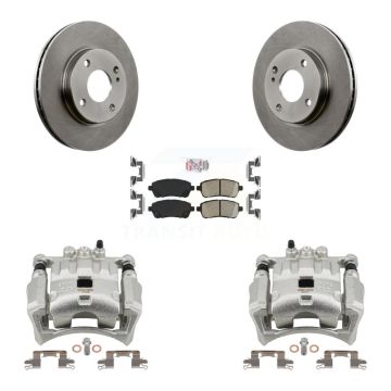 Front Disc Brake Caliper Rotors And Ceramic Pads Kit For Ford Fiesta KC8-100083N