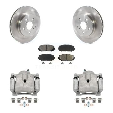 Front Disc Brake Caliper Rotors And Semi-Metallic Pad Kit For Toyota Corolla Prius Prime KC8-100083S