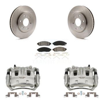 Front Disc Brake Caliper Rotors Semi-Metallic Pad Kit For Nissan Frontier Suzuki Equator KC8-100084S