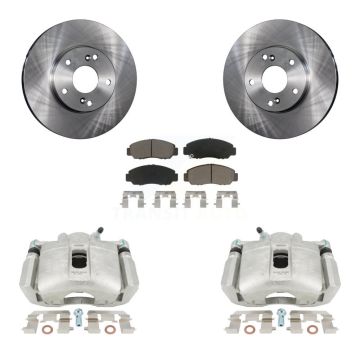 Front Disc Brake Caliper Rotors And Ceramic Pads Kit For Honda Accord KC8-100085C