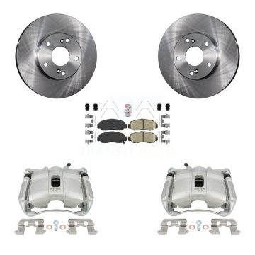 Front Disc Brake Caliper Rotors And Ceramic Pads Kit For Honda Civic Acura CSX KC8-100086N