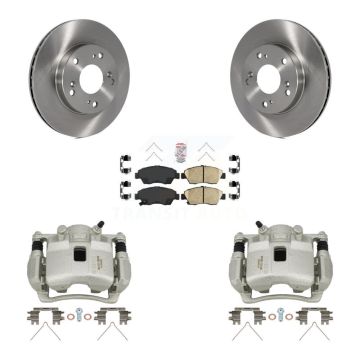 Front Disc Brake Caliper Rotors And Ceramic Pads Kit For Honda Civic KC8-100089N