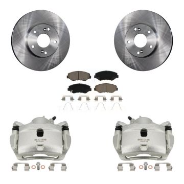 Front Disc Brake Caliper Rotor Ceramic Pad Kit For Honda Civic Accord Fit Acura ILX CR-Z KC8-100090C