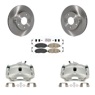 Front Disc Brake Caliper Rotors And Ceramic Pads Kit For Honda Civic KC8-100090N