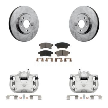 Front Disc Brake Caliper Rotors And Ceramic Pads Kit For 2012-2013 Buick Verano KC8-100095C