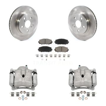 Front Disc Brake Caliper Rotors And Ceramic Pads Kit For Toyota Corolla Prius Prime KC8-100097C