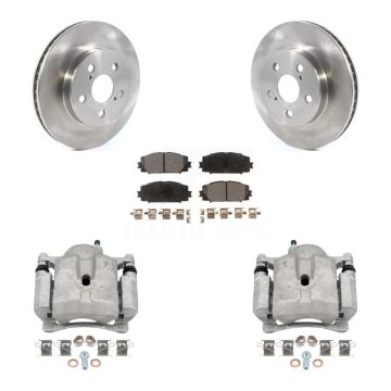 Front Disc Brake Caliper Rotors And Semi-Metallic Pad Kit For Toyota Corolla Prius Prime KC8-100098P