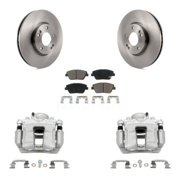 Front Disc Brake Caliper Rotors And Ceramic Pads Kit For Hyundai Sonata Kia Optima KC8-100100C