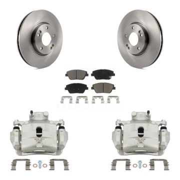 Front Disc Brake Caliper Rotors And Ceramic Pads Kit For 2014 Hyundai Sonata 2.0L KC8-100101C