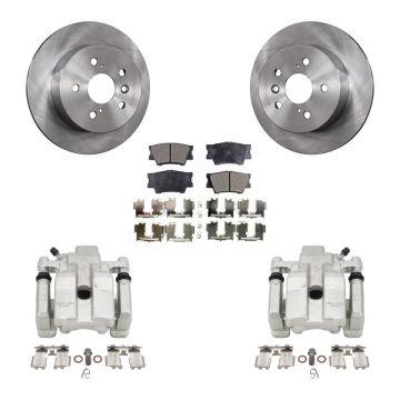 Rear Disc Brake Caliper Rotor Ceramic Pad Kit For Toyota Camry Lexus ES350 Avalon ES300h KC8-100101T