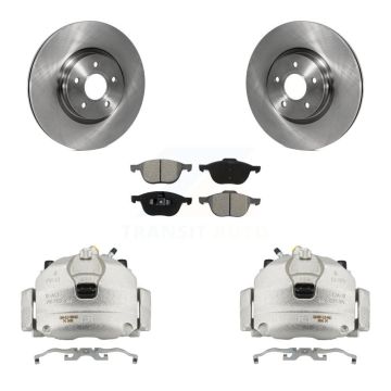 Front Disc Brake Caliper Rotors And Semi-Metallic Pads Kit For Ford Transit Connect KC8-100102S