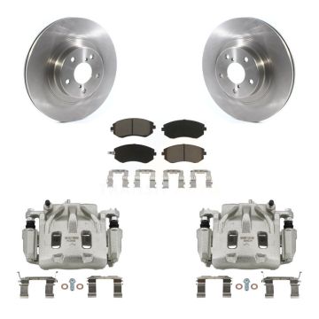 Front Brake Caliper Rotors Ceramic Pad Kit For 2012 Subaru Legacy 2.5L with Turbocharged KC8-100106C