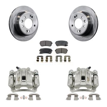 Rear Disc Brake Caliper Rotors And Ceramic Pads Kit For Hyundai Elantra KC8-100107T