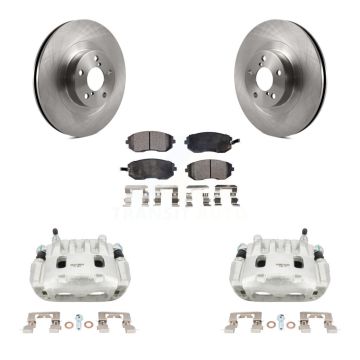 Front Brake Caliper Rotor Semi-Metallic Pad Kit For Subaru Forester Impreza Outback Baja KC8-100109P