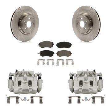 Front Disc Brake Caliper Rotors And Ceramic Pads Kit For Subaru Legacy KC8-100110C