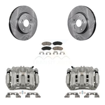 Front Disc Brake Caliper Rotors And Ceramic Pads Kit For Honda CR-V Crosstour Accord KC8-100112C