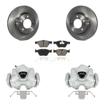Front Disc Brake Caliper Rotors And Semi-Metallic Pads Kit For BMW 323i KC8-100114S