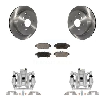 Rear Disc Brake Caliper Rotors And Ceramic Pads Kit For 2006-2007 Nissan Xterra KC8-100114T