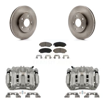 Front Disc Brake Caliper Rotors And Ceramic Pads Kit For 2005-2010 Honda Odyssey KC8-100115C