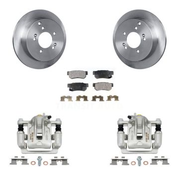 Rear Disc Brake Caliper Rotors And Ceramic Pads Kit For Hyundai Tucson Kia Sportage KC8-100115T