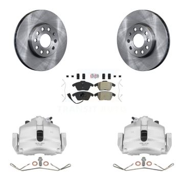 Front Brake Caliper Rotors Semi-Metallic Pad Kit For Volkswagen Jetta Golf Beetle Rabbit KC8-100116N
