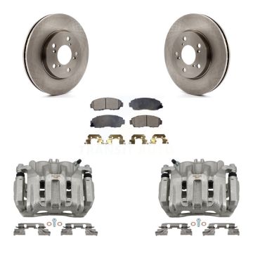 Front Disc Brake Caliper Rotors And Semi-Metallic Pads Kit For 2005-2010 Honda Odyssey KC8-100116P