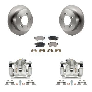 Rear Disc Brake Caliper Rotors And Ceramic Pads Kit For Hyundai Tucson Kia Sportage FWD KC8-100116T