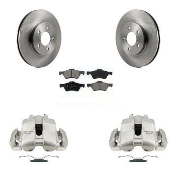 Front Disc Brake Caliper Rotors And Semi-Metallic Pads Kit For Ford Escape Mazda Tribute KC8-100117S