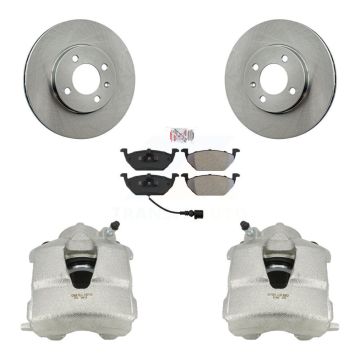 Front Brake Caliper Rotor Semi-Metallic Pad Kit For Volkswagen Jetta 1.9L Old Body Style KC8-100118N