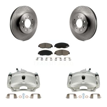 Front Disc Brake Caliper Rotors And Ceramic Pads Kit For Honda Civic KC8-100120C