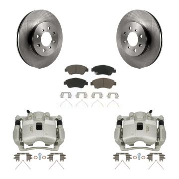 Front Disc Brake Caliper Rotors And Ceramic Pads Kit For Honda Civic KC8-100121C