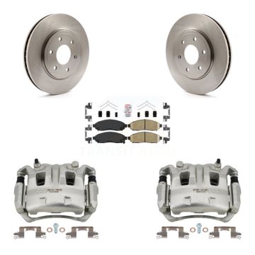 Front Disc Brake Caliper Rotors And Ceramic Pads Kit For Nissan Frontier Suzuki Equator KC8-100121N